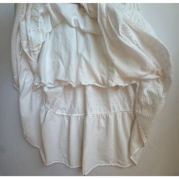 Zara Tiered Midi Dress White Size Small - Picture 8 of 11